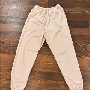 Silk Cream Jogger Pants